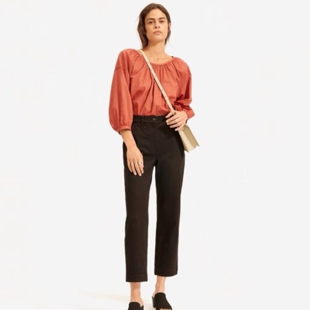 Everlane Cropped Straight Short Pant in Black Size 00